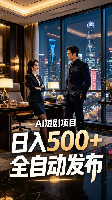 快手AI短剧自动发布，矩阵批量运营变现，轻资产副业项目，日入500+【揭秘】-心思维创富网_网上创业教程_网络创业项目