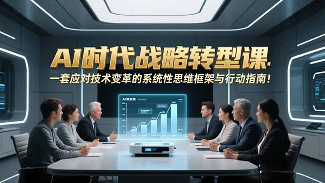 AI时代战略转型课：一套应对技术变革的系统性思维框架与行动指南！-心思维创富网_网上创业教程_网络创业项目