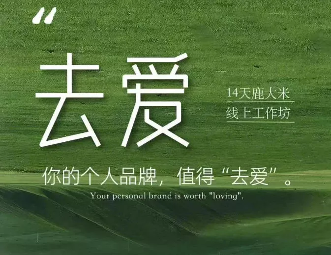 去爱14天鹿大米线上工作坊，你的个人品牌，值得“去爱”-心思维创富网_网上创业教程_网络创业项目