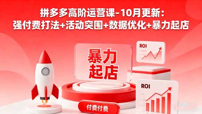 拼多多高阶运营课-10月更新：强付费打法+活动突围+数据优化+暴力起店-心思维创富网_网上创业教程_网络创业项目