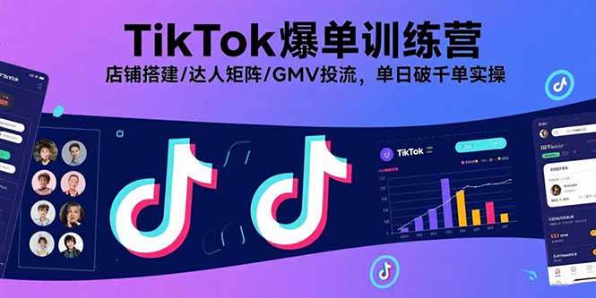 （15920期）TikTok爆单训练营，店铺搭建/达人矩阵/GMV投流，单日破千单实操-心思维创富网_网上创业教程_网络创业项目