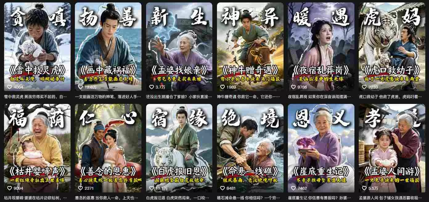 抖音67W粉丝博主的AI民间故事教学，从起号、文案、剪辑到多平台变现全流程，伙伴分成计划接广告等多种收益，月入1W+-心思维创富网_网上创业教程_网络创业项目