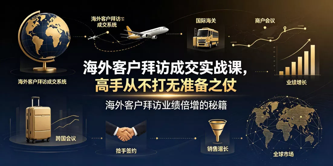 海外客户拜访成交实战课，高手从不打无准备之仗，海外客户拜访业绩倍增的秘籍-心思维创富网_网上创业教程_网络创业项目