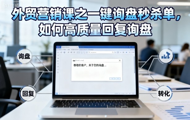 外贸营销课之一键询盘秒杀单，如何高质量回复询盘-心思维创富网_网上创业教程_网络创业项目
