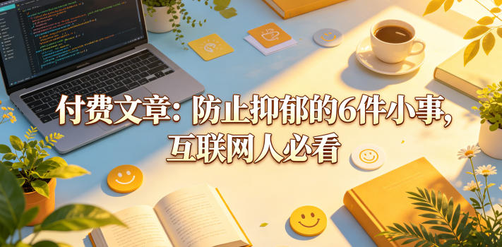 付费文章：防止抑郁的6件小事，互联网人必看！-心思维创富网_网上创业教程_网络创业项目
