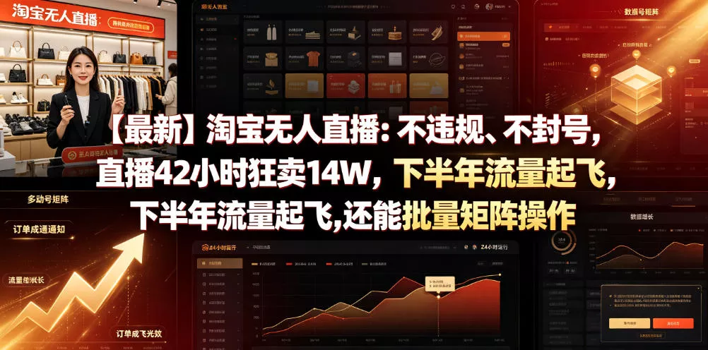 【最新】淘宝无人直播：不违规、不封号，直播42小时狂卖14W，下半年流量起飞，还能批量矩阵操作【揭秘】-心思维创富网_网上创业教程_网络创业项目