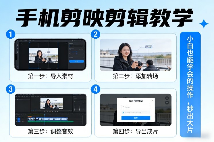 手机剪映剪辑教学，小白也能学会的操作，秒出大片-心思维创富网_网上创业教程_网络创业项目