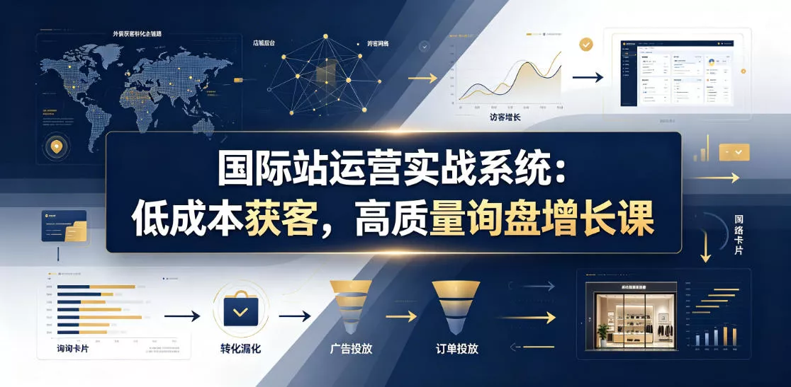 国际站运营实战系统：低成本获客，高质量询盘增长课(更新26年)-心思维创富网_网上创业教程_网络创业项目