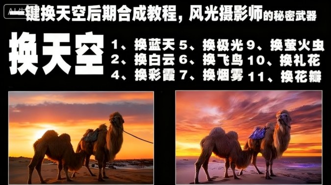 一键换天空后期合成教程，风光摄影师的秘密武器-心思维创富网_网上创业教程_网络创业项目