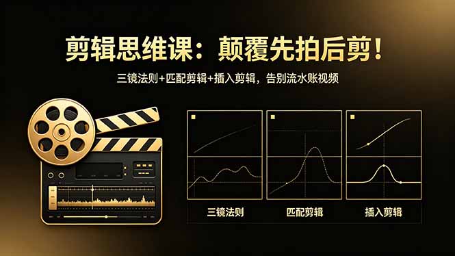 剪辑思维课：颠覆先拍后剪！三镜法则+匹配剪辑+插入剪辑，告别流水账视频-心思维创富网_网上创业教程_网络创业项目
