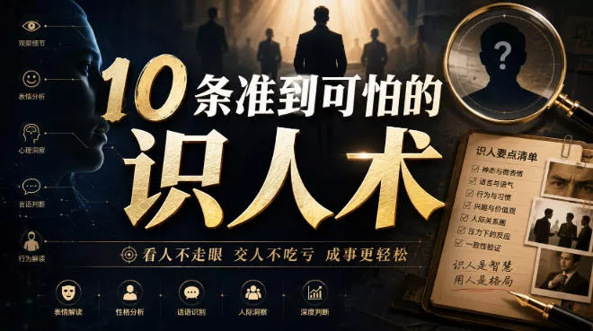付费文章：10条准到可怕的识人术-心思维创富网_网上创业教程_网络创业项目