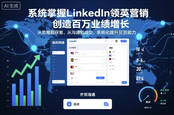 系统掌握LinkedIn领英营销，创造百万业绩增长，从思维到获客，从沟通到成交，系统化提升外贸能力-心思维创富网_网上创业教程_网络创业项目