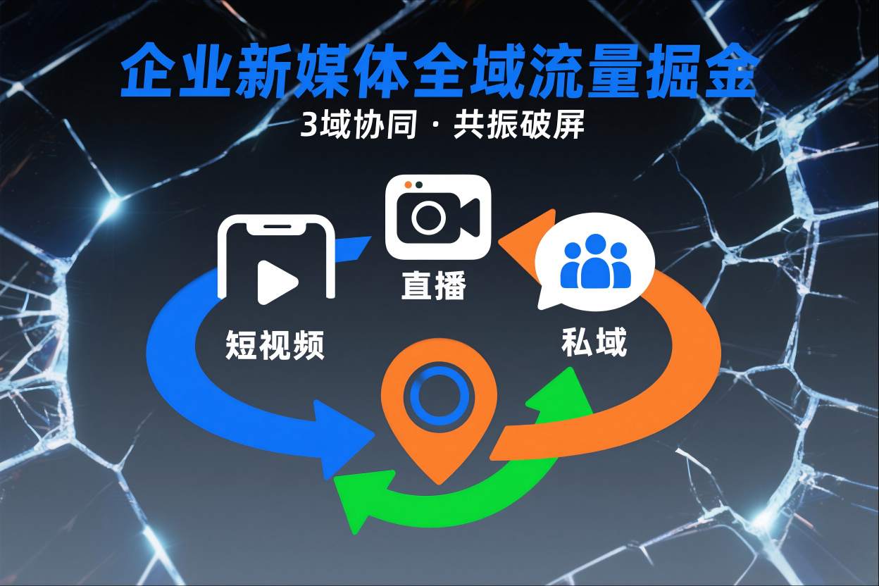 短视频全域商业模式，企业新媒体全域流量掘金，3域协同，共振破屏，短视频-直播-私域-地域-心思维创富网_网上创业教程_网络创业项目