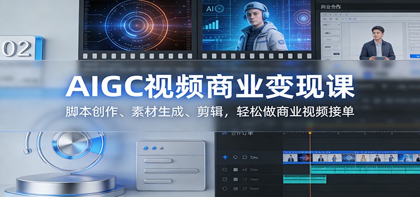 AIGC视频商业变现课：脚本创作、素材生成、剪辑，轻松做商业视频接单-心思维创富网_网上创业教程_网络创业项目