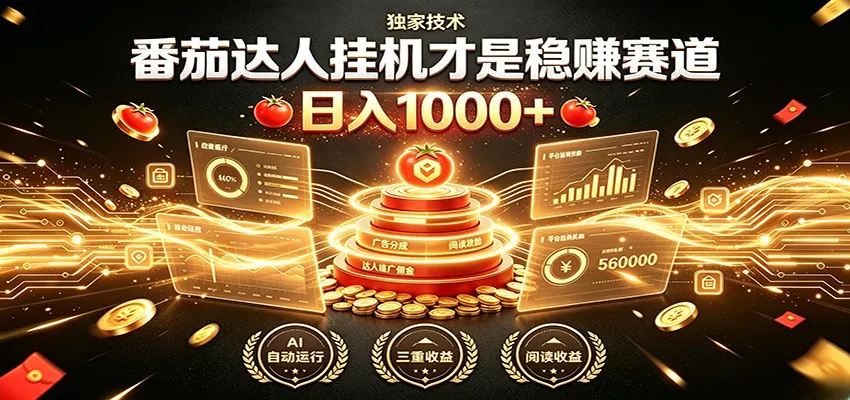 别再瞎找副业！番茄达人挂机才是稳赚赛道 日入1000+-心思维创富网_网上创业教程_网络创业项目