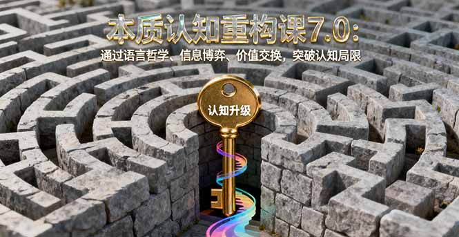 本质认知重构课7.0：通过语言哲学、信息博弈、价值交换，突破认知局限-心思维创富网_网上创业教程_网络创业项目