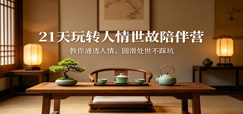 21天玩转人情世故陪伴营：教你通透人情、圆滑处世不踩坑-心思维创富网_网上创业教程_网络创业项目