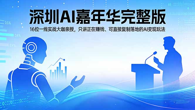 2026深圳AI嘉年华完整版：16位一线实战大咖亲授，只讲正在赚钱、可直接复制落地的AI变现玩法-心思维创富网_网上创业教程_网络创业项目