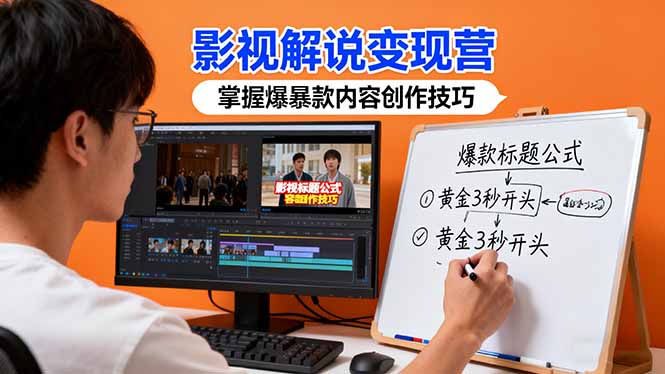 影视解说变现营：通过30+实战案例爆款内容创作技巧，掌握影视解说盈利密码-心思维创富网_网上创业教程_网络创业项目
