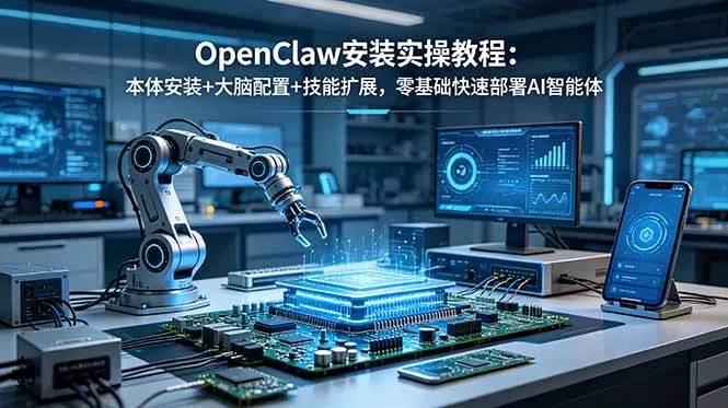 OpenClaw安装实操教程：本体安装+大脑配置+技能扩展，零基础快速部署AI智能体-心思维创富网_网上创业教程_网络创业项目