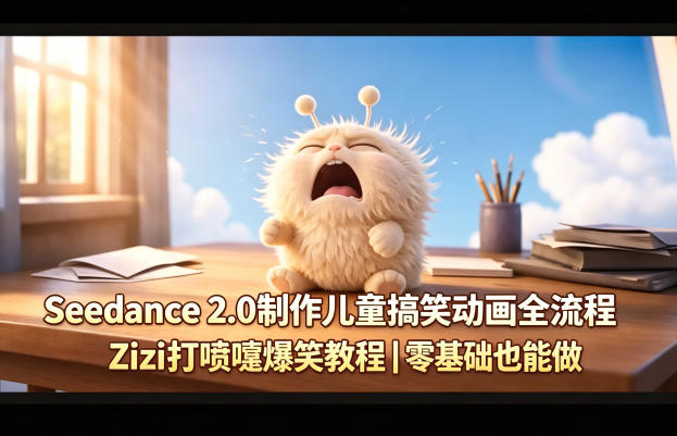 Seedance 2.0制作儿童搞笑动画全流程Zizi打喷嚏爆笑教程｜零基础也能做-心思维创富网_网上创业教程_网络创业项目