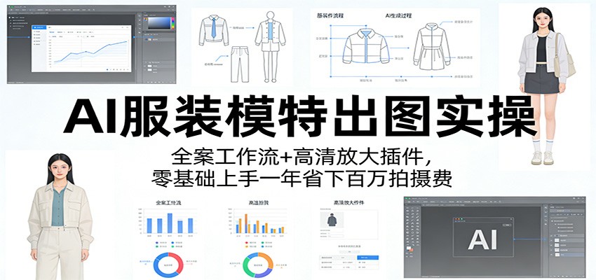 AI服装模特出图实操：全案工作流+ 高清放大插件，零基础上手一年省下百万拍摄费-心思维创富网_网上创业教程_网络创业项目