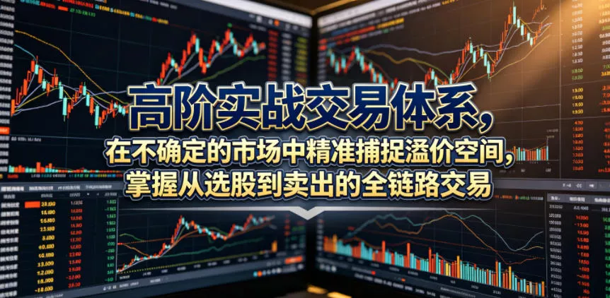 高阶实战交易体系，在不确定的市场中精准捕捉溢价空间，掌握从选股到卖出的全链路交易心法(更新6月)-心思维创富网_网上创业教程_网络创业项目