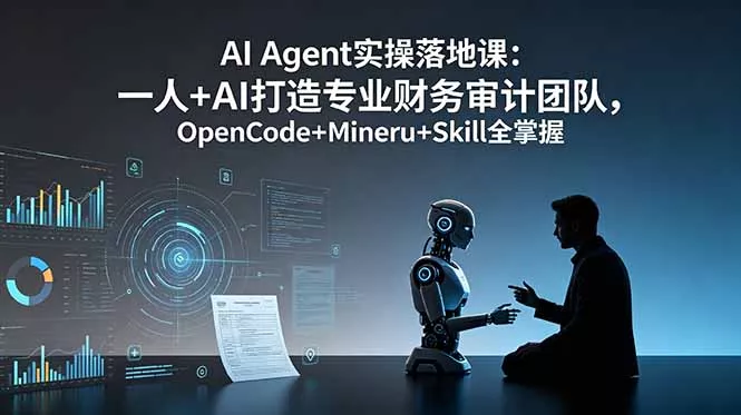 AI Agent实操落地课：一人+AI打造专业财务审计团队，OpenCode+Mineru+Skill全掌握-心思维创富网_网上创业教程_网络创业项目