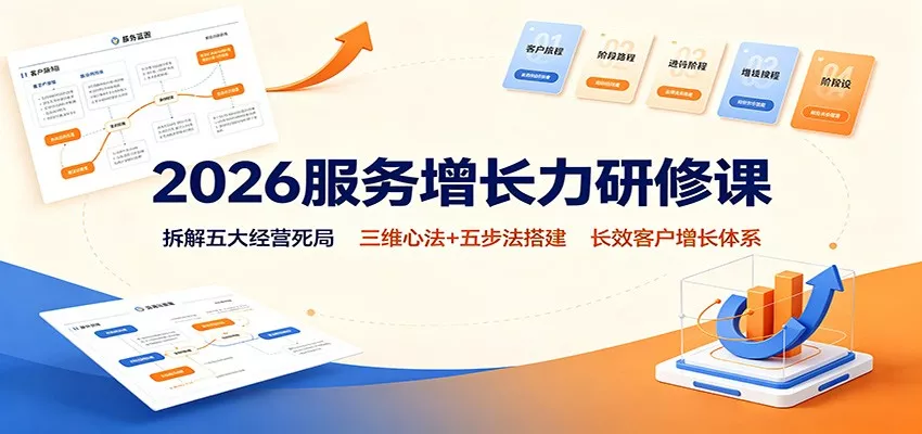 2026服务增长力研修课：拆解五大经营死局，三维心法+五步法搭建长效客户增长体系-心思维创富网_网上创业教程_网络创业项目