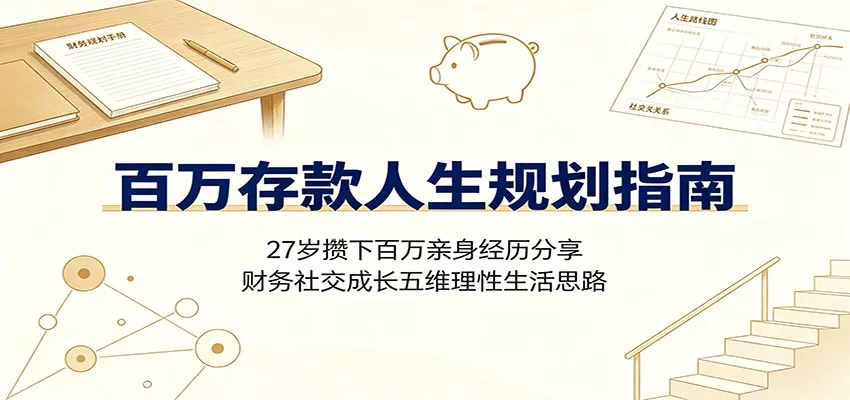 百万存款人生规划指南：27岁攒下百万亲身经历分享，财务社交成长五维理性生活思路-心思维创富网_网上创业教程_网络创业项目