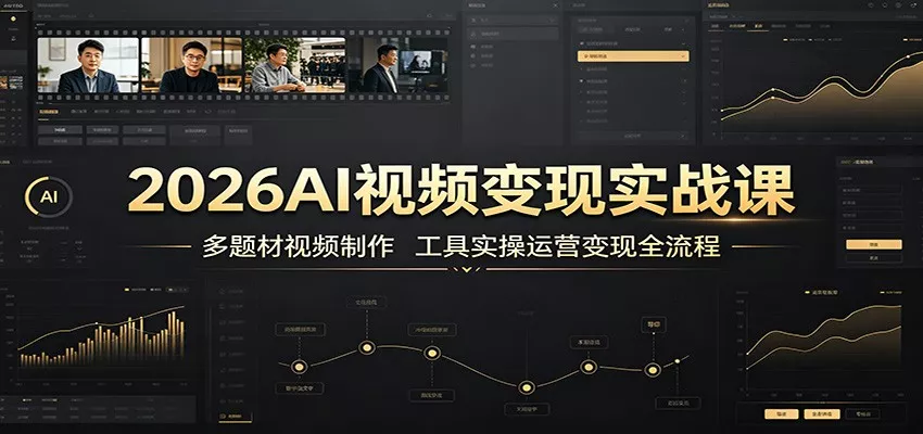 2026AI视频变现实战课：多题材视频制作，工具实操运营变现全流程-心思维创富网_网上创业教程_网络创业项目