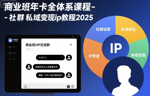 商业班年卡全体系课程-社群私域变现ip教程2025-心思维创富网_网上创业教程_网络创业项目