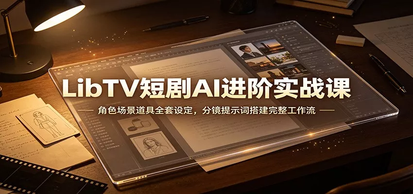LibTV短剧AI进阶实战课：角色场景道具全套设定，分镜提示词搭建完整工作流-心思维创富网_网上创业教程_网络创业项目