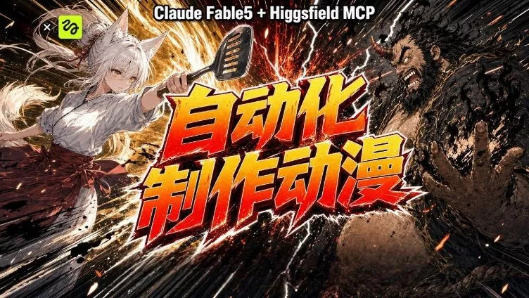 AI自动化动漫制作！Claude Fable 5接入Higgsfield MCP，直接生成完整创意内容-心思维创富网_网上创业教程_网络创业项目