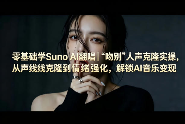 零基础学Suno AI翻唱｜《吻别》人声克隆实操，从声线克隆到情绪强化，解锁AI音乐变现-心思维创富网_网上创业教程_网络创业项目