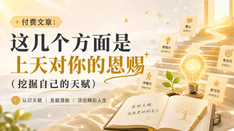 付费文章：这几个方面是上天对你的恩赐(挖掘自己的天赋)-心思维创富网_网上创业教程_网络创业项目