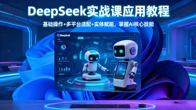 DeepSeek实战课应用教程、基础操作+多平台适配+实体赋能，掌握AI核心技能-心思维创富网_网上创业教程_网络创业项目