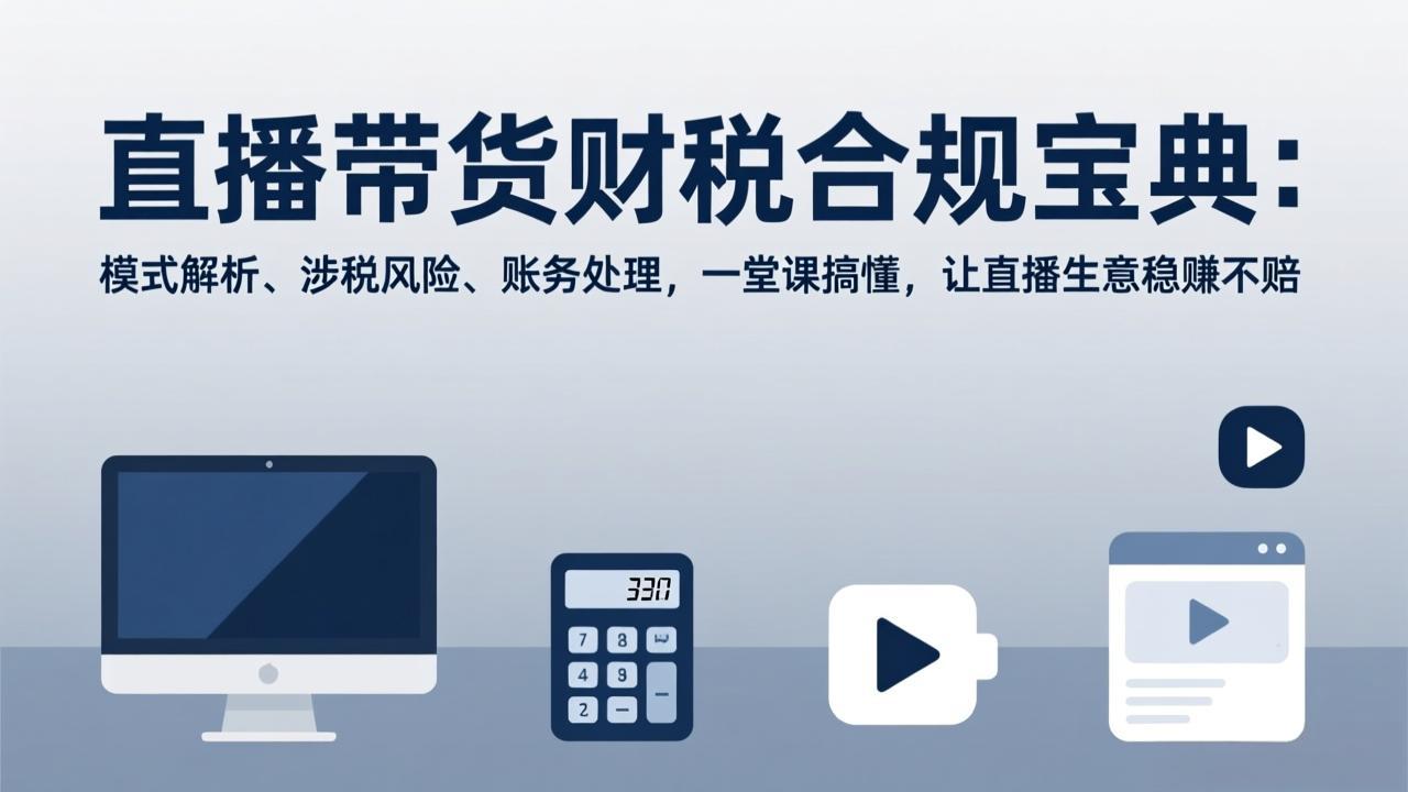 直播带货财税合规宝典：模式解析、涉税风险、账务处理，一堂课搞懂，让直播生意稳赚不赔-心思维创富网_网上创业教程_网络创业项目