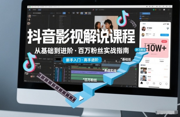 抖音百万粉丝影视解说课程，基础到进阶课，适合新手和进阶学习-心思维创富网_网上创业教程_网络创业项目