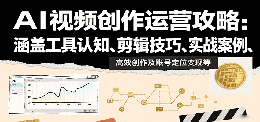 AI视频创作运营攻略：涵盖工具认知、剪辑技巧、实战案例、高效创作及账号定位变现等-心思维创富网_网上创业教程_网络创业项目