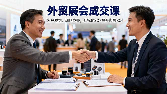 外贸展会成交课，含目标制定、客户邀约、现场成交，系统化SOP提升参展ROI-心思维创富网_网上创业教程_网络创业项目