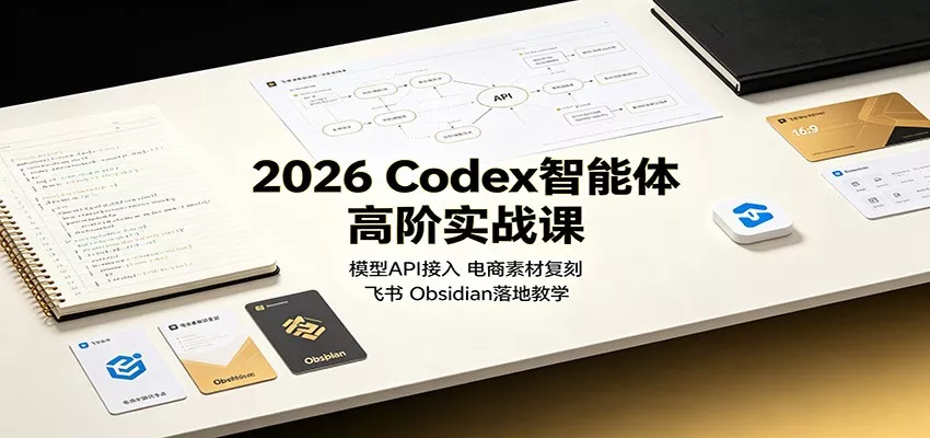 2026 Codex智能体高阶实战课：模型API接入，电商素材复刻，飞书Obsidian落地教学-心思维创富网_网上创业教程_网络创业项目