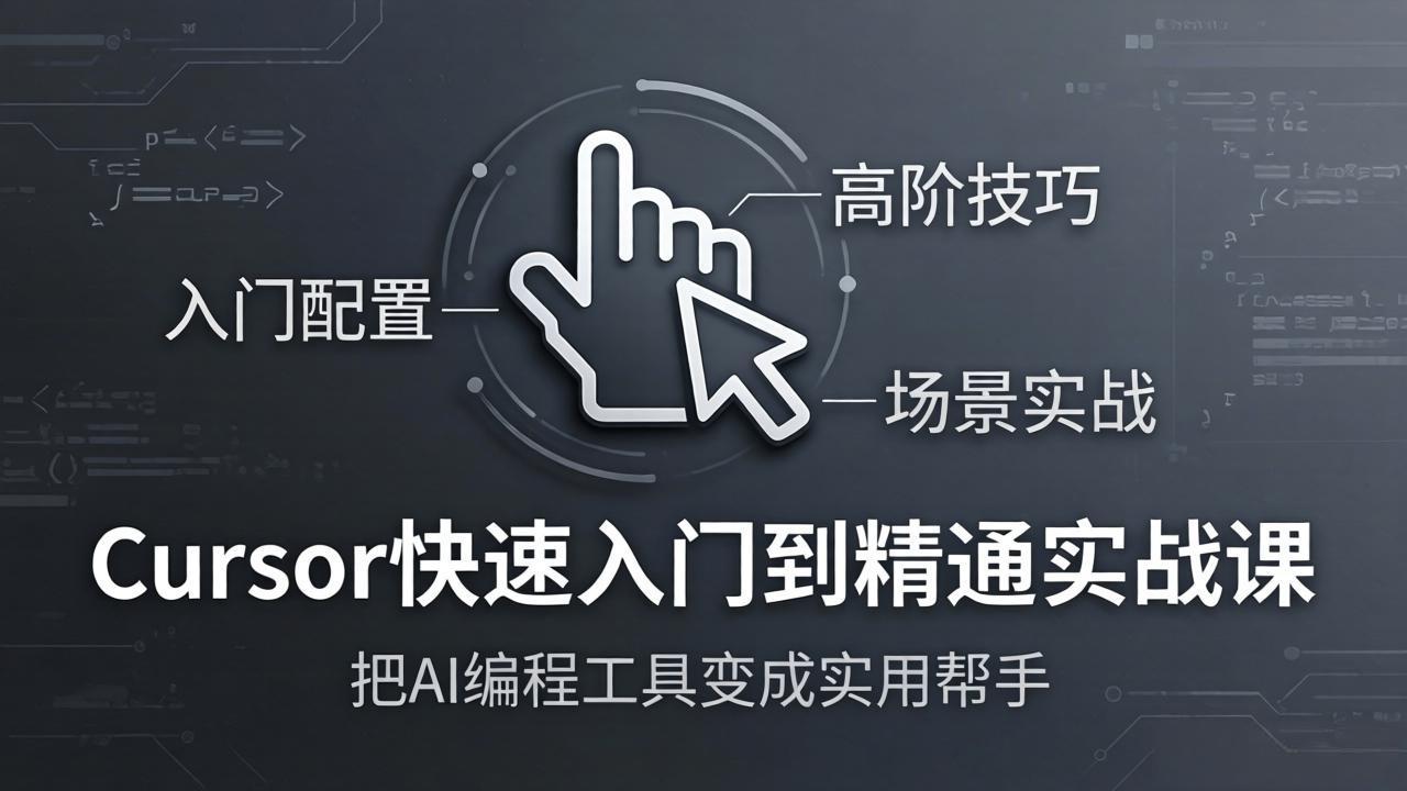 Cursor快速入门到精通实战课：入门配置+高阶技巧+场景实战，把AI编程工具变成实用帮手-心思维创富网_网上创业教程_网络创业项目