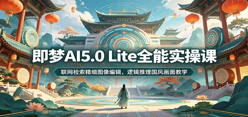 即梦AI5.0 Lite全能实操课：联网检索精细图像编辑，逻辑推理国风画面教学-心思维创富网_网上创业教程_网络创业项目
