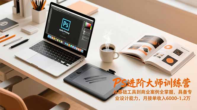PS进阶大师训练营，从基础工具到商业案例全掌握，具备专业设计能力，月接单收入6000-1.2万-心思维创富网_网上创业教程_网络创业项目
