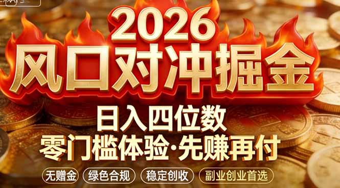 2026美金对冲套利，无赠金对冲策略保驾护航，低门槛易上手实操。单人单日收益2000+-心思维创富网_网上创业教程_网络创业项目