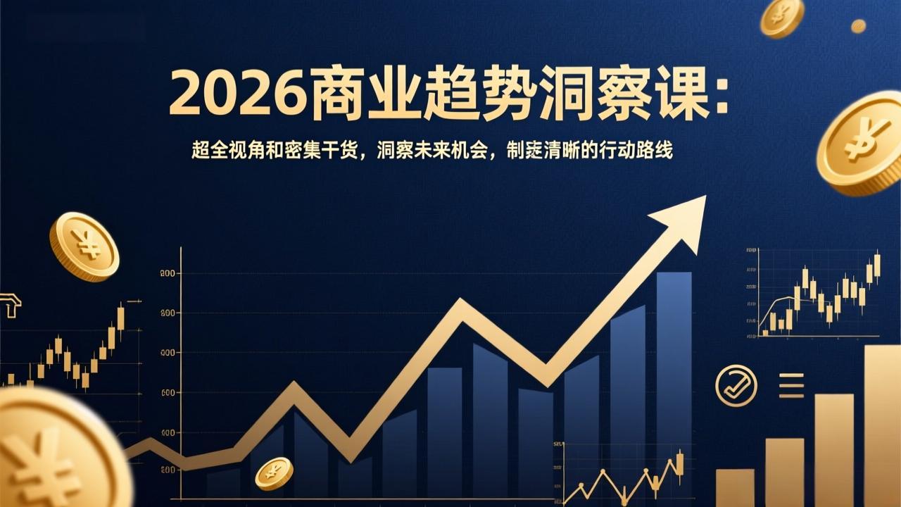 2026商业趋势洞察课：超全视角和密集干货，洞察未来机会，制定清晰的行动路线-心思维创富网_网上创业教程_网络创业项目