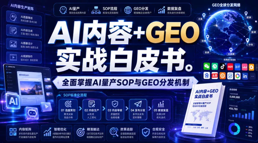 AI内容+GEO实战白皮书，全面掌握AI量产SOP与GEO分发机制【文档】-心思维创富网_网上创业教程_网络创业项目