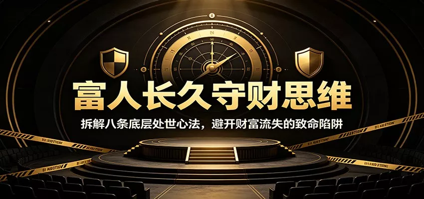 富人长久守财思维：拆解八条底层处世心法，避开财富流失的致命陷阱-心思维创富网_网上创业教程_网络创业项目